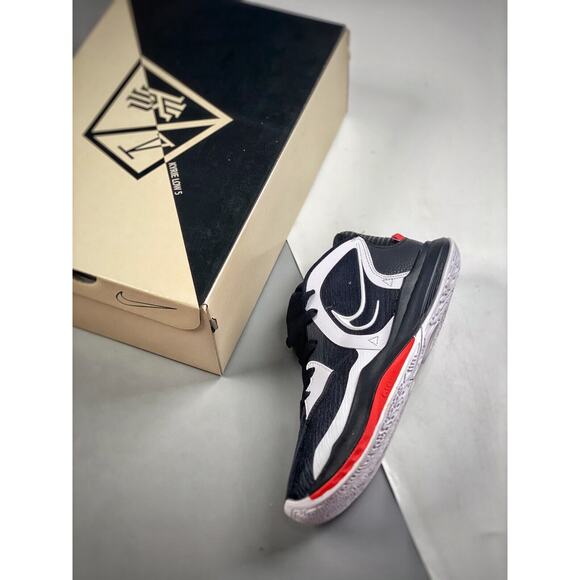 Nike Kyrie Low 5 Black Chile Red Bred Mens Basketball Shoes DJ6012 001 - SIZE 13 - Picture 1 of 9